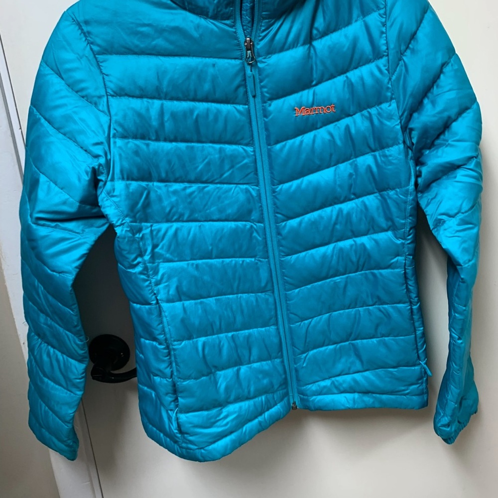 Marmot Women’s 700 fill down Teal Puffer Jacket Size Sm